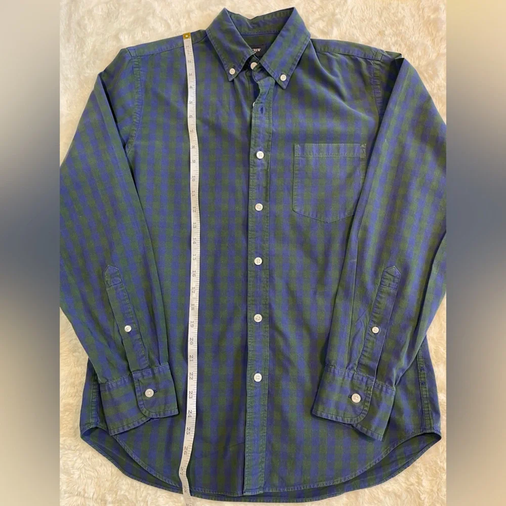 J.Crew size small blue & green plaid